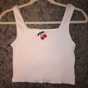 White Cherry Tank Top